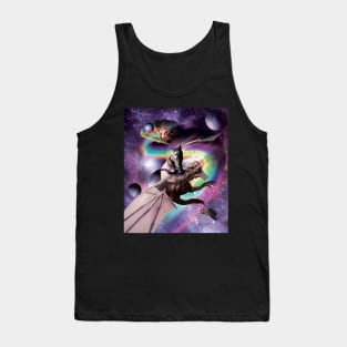 Space Cat Riding Dragon - Tacos And Rainbow Tank Top